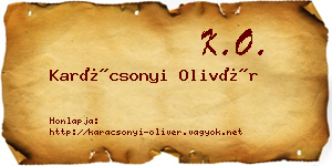 Karácsonyi Olivér névjegykártya